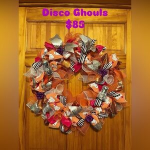 Halloween Disco Ghouls Decorative Wreath